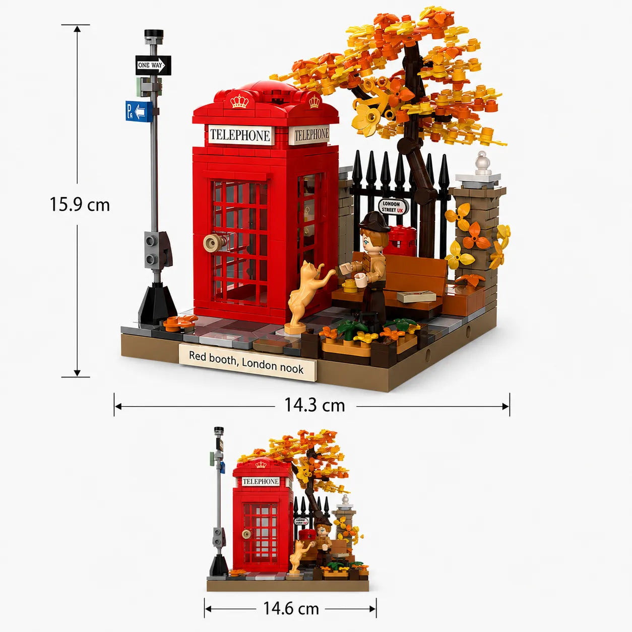Autumn London Red Telephone Booth