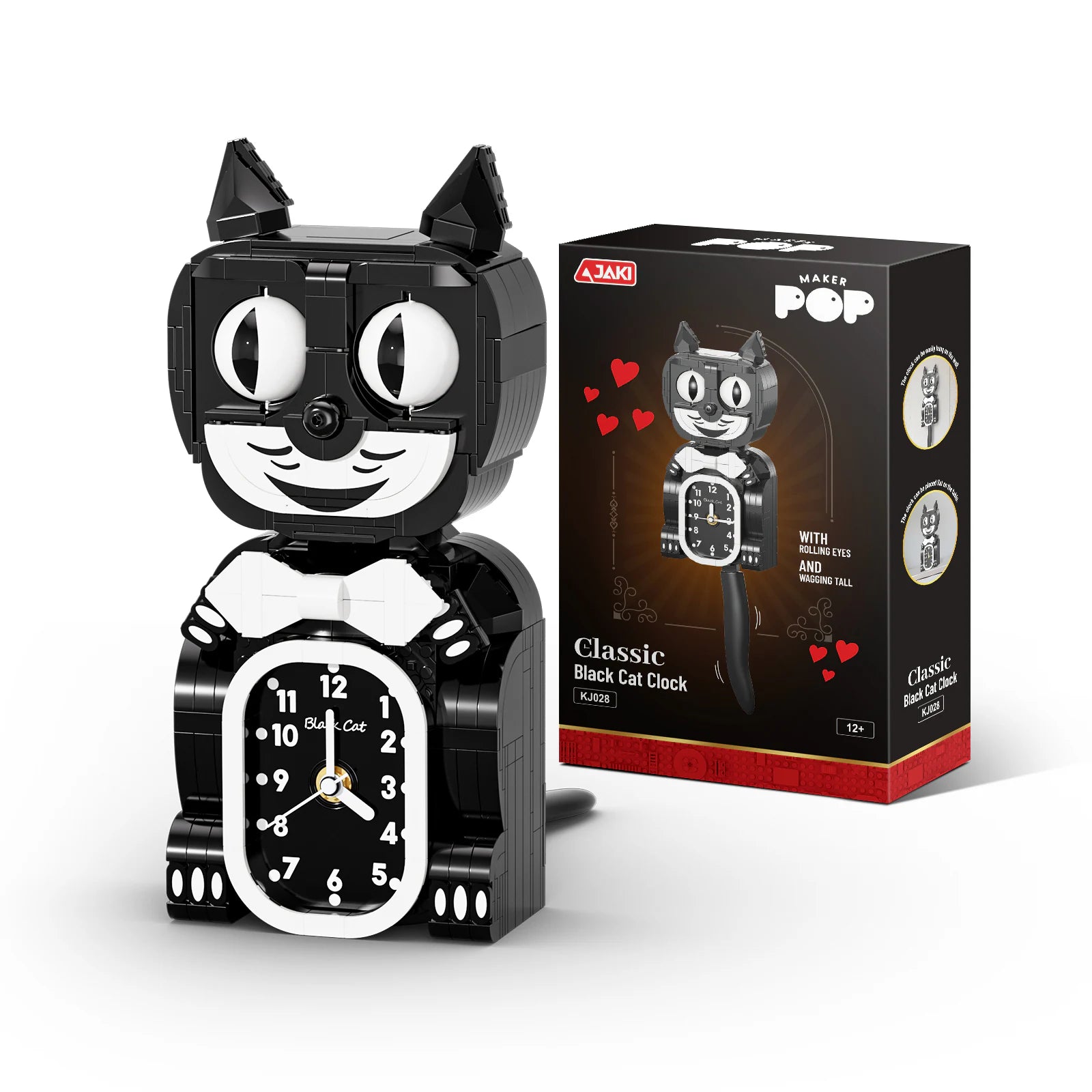 JAKI Classic Black Cat Clock Building Set - image 1