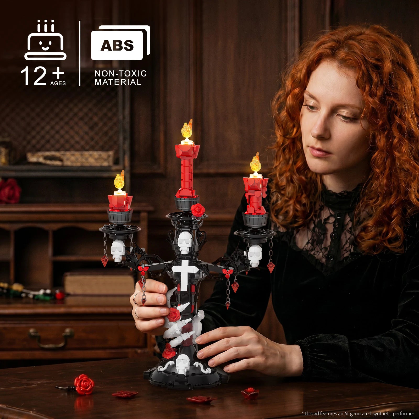 JAKI Flowers in Bone Candle Holder Building Set - image 2