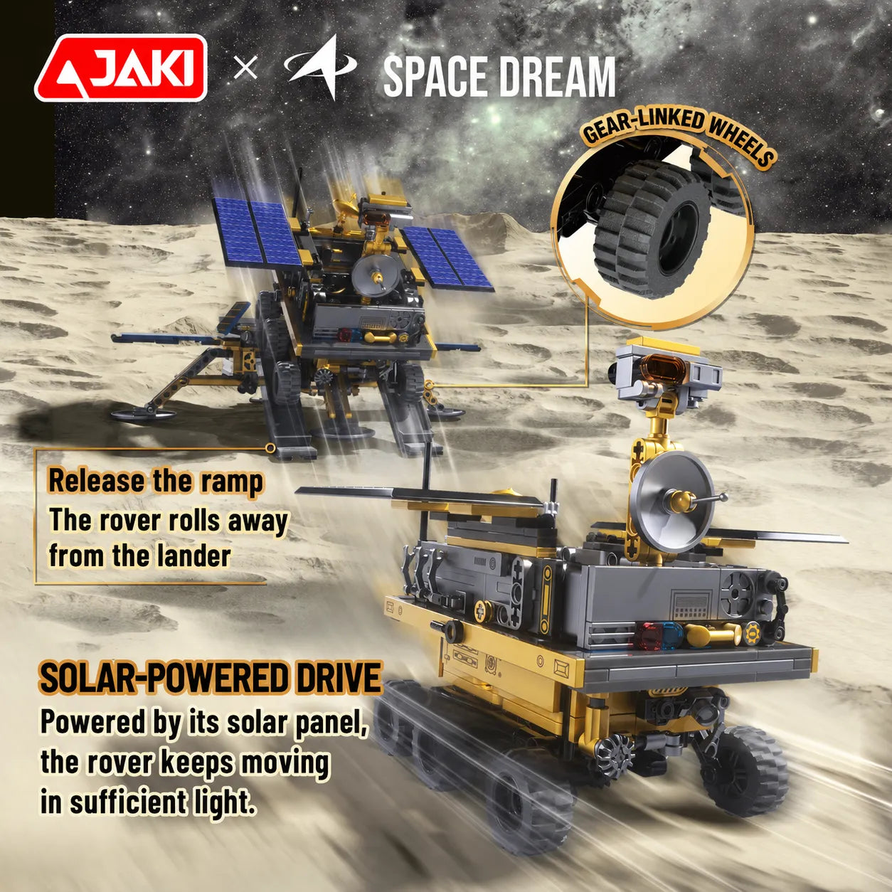 Solar-Powered Lunar Rover Building Set