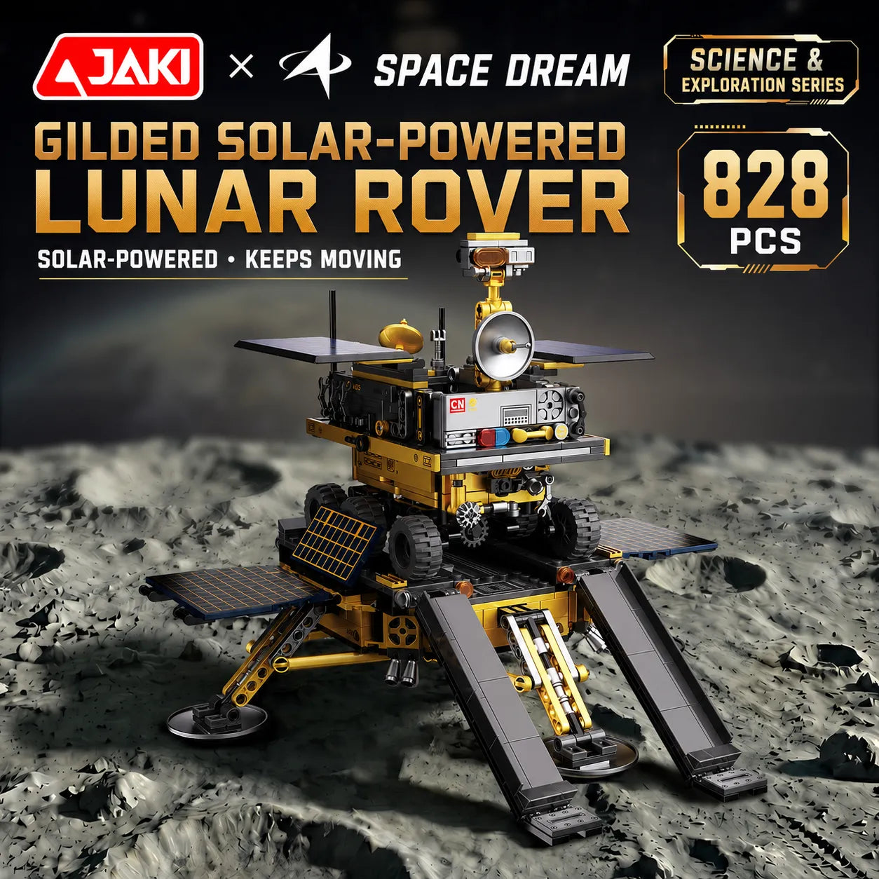 Solar-Powered Lunar Rover Building Set