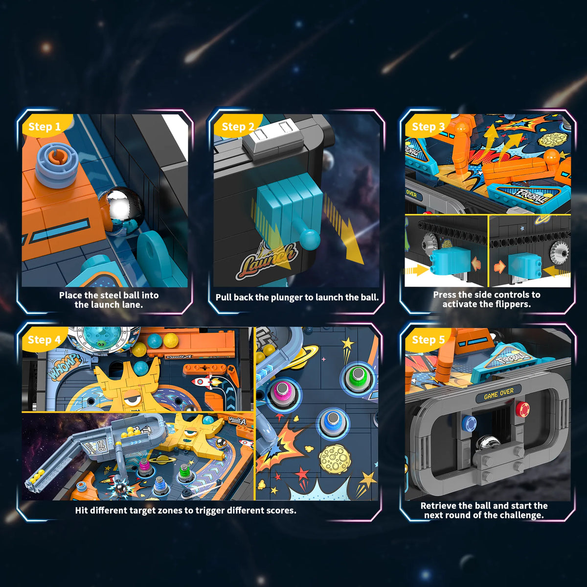 Space Pinball Machine Building Set