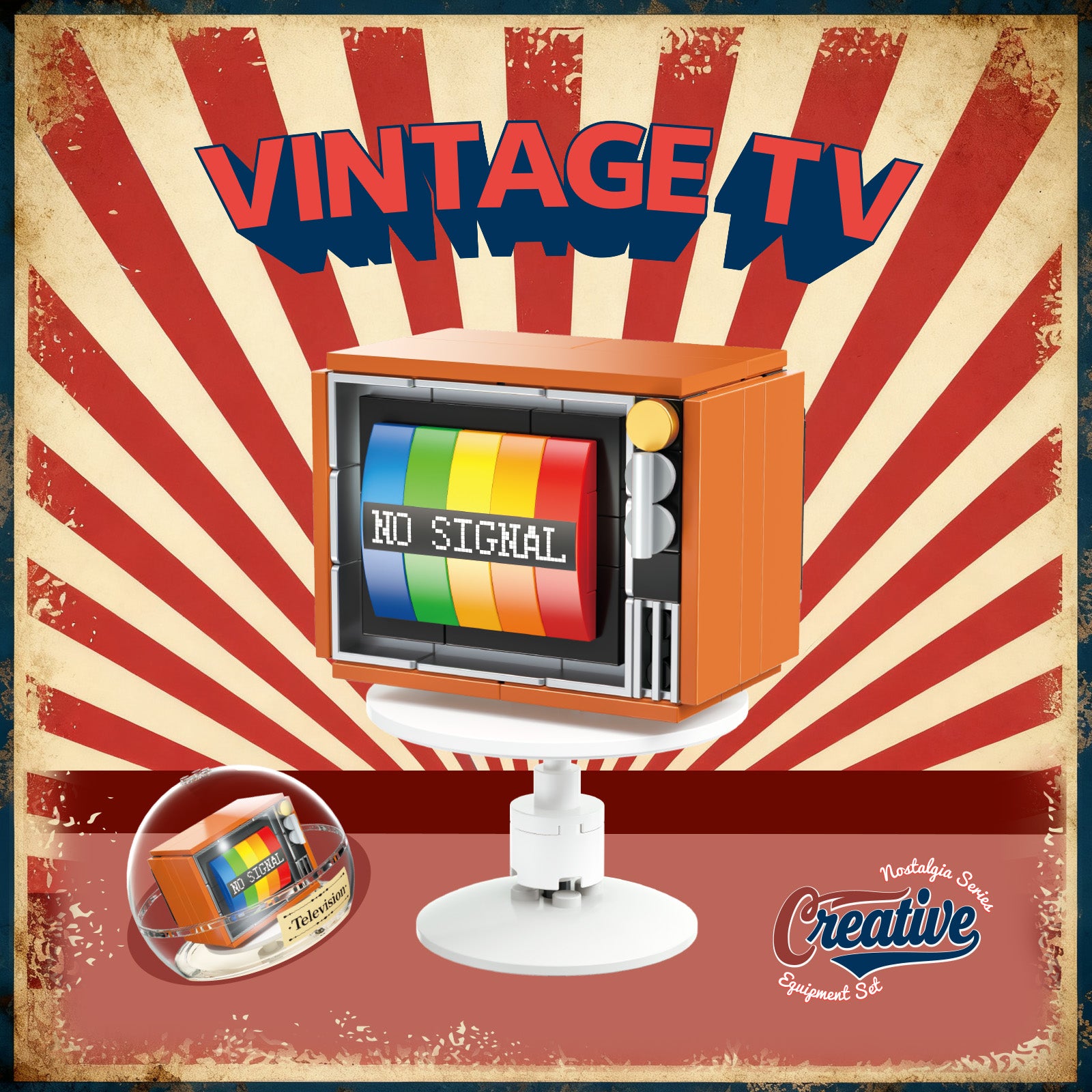 JAKI Retro Creative Building Set Camera TV Typewriter 3 in 1