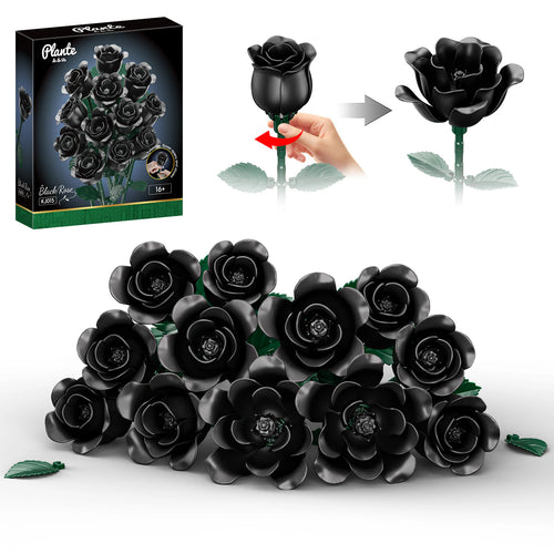JAKI Black Rose Bouquet Building Set - image 2
