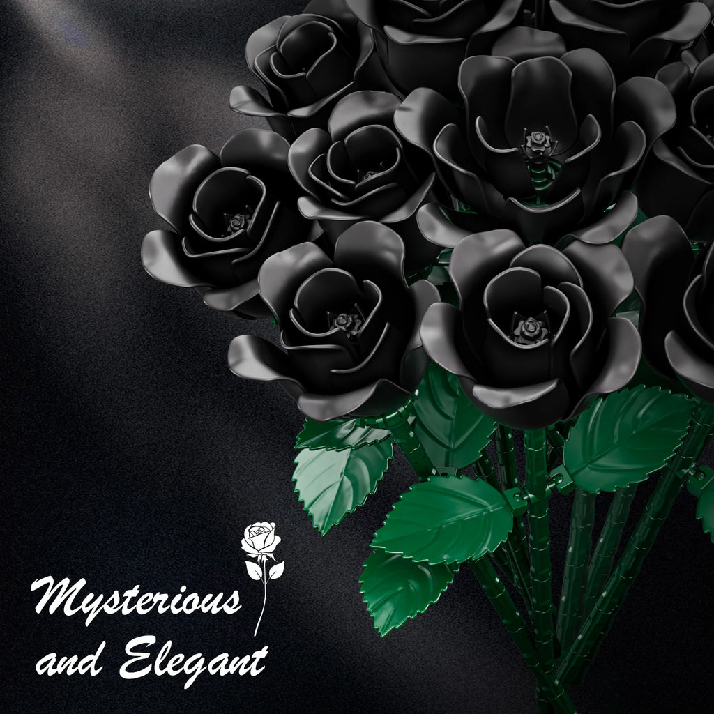 JAKI Black Rose Bouquet Building Set - image 5