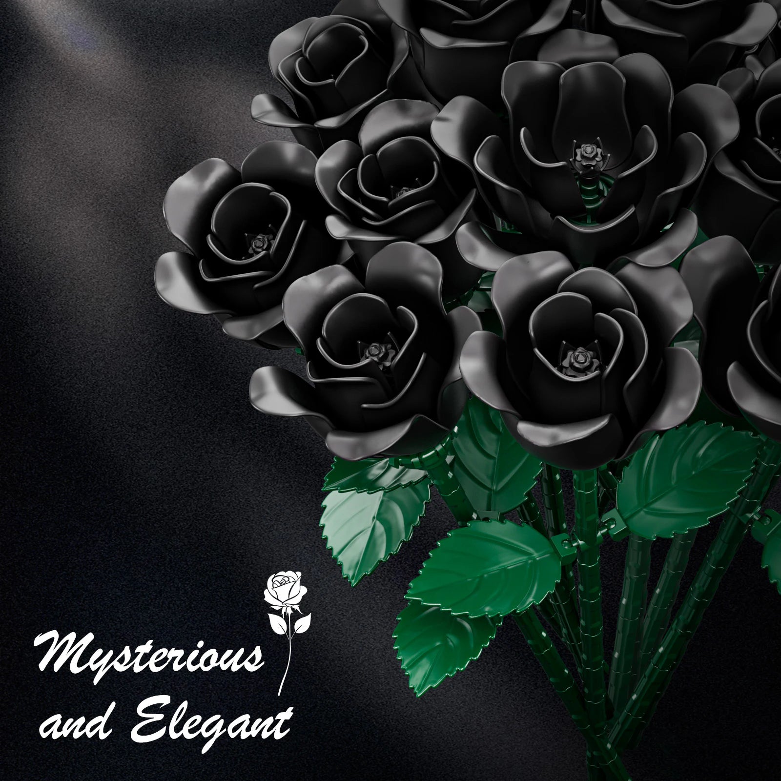 JAKI Black Rose Bouquet Building Set - image 5