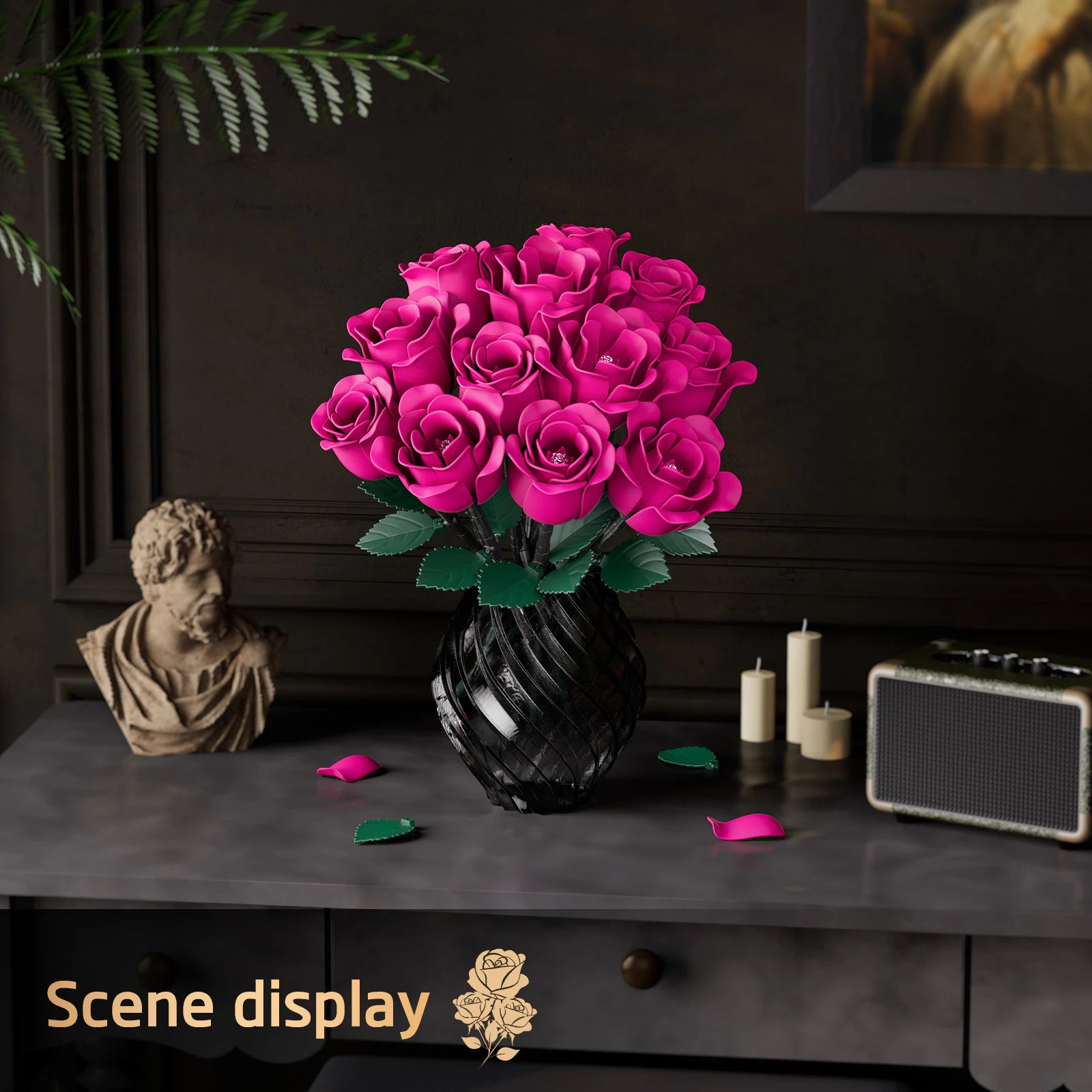 JAKI Red Rose Bouquet Building Set - image 7