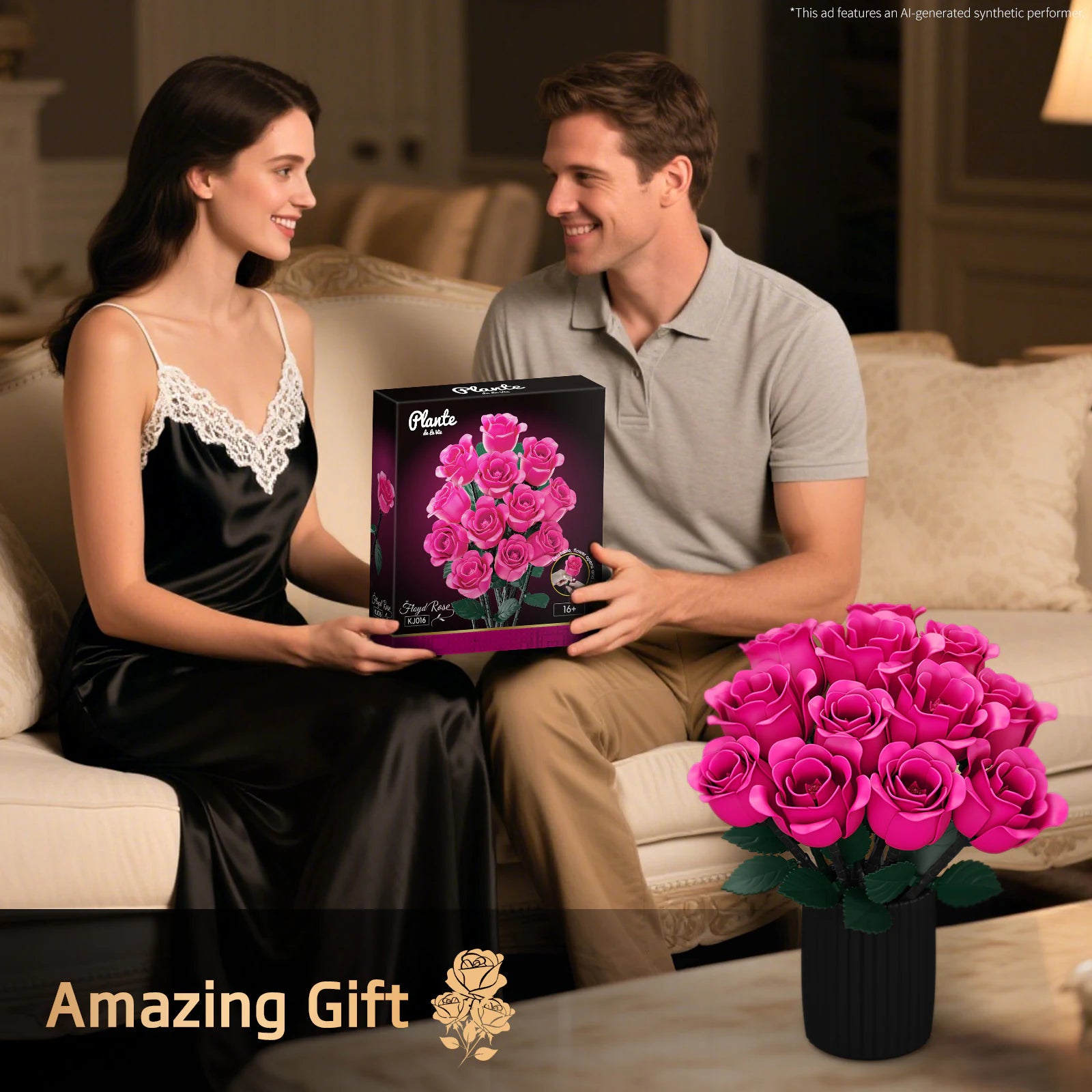 JAKI Red Rose Bouquet Building Set - image 9