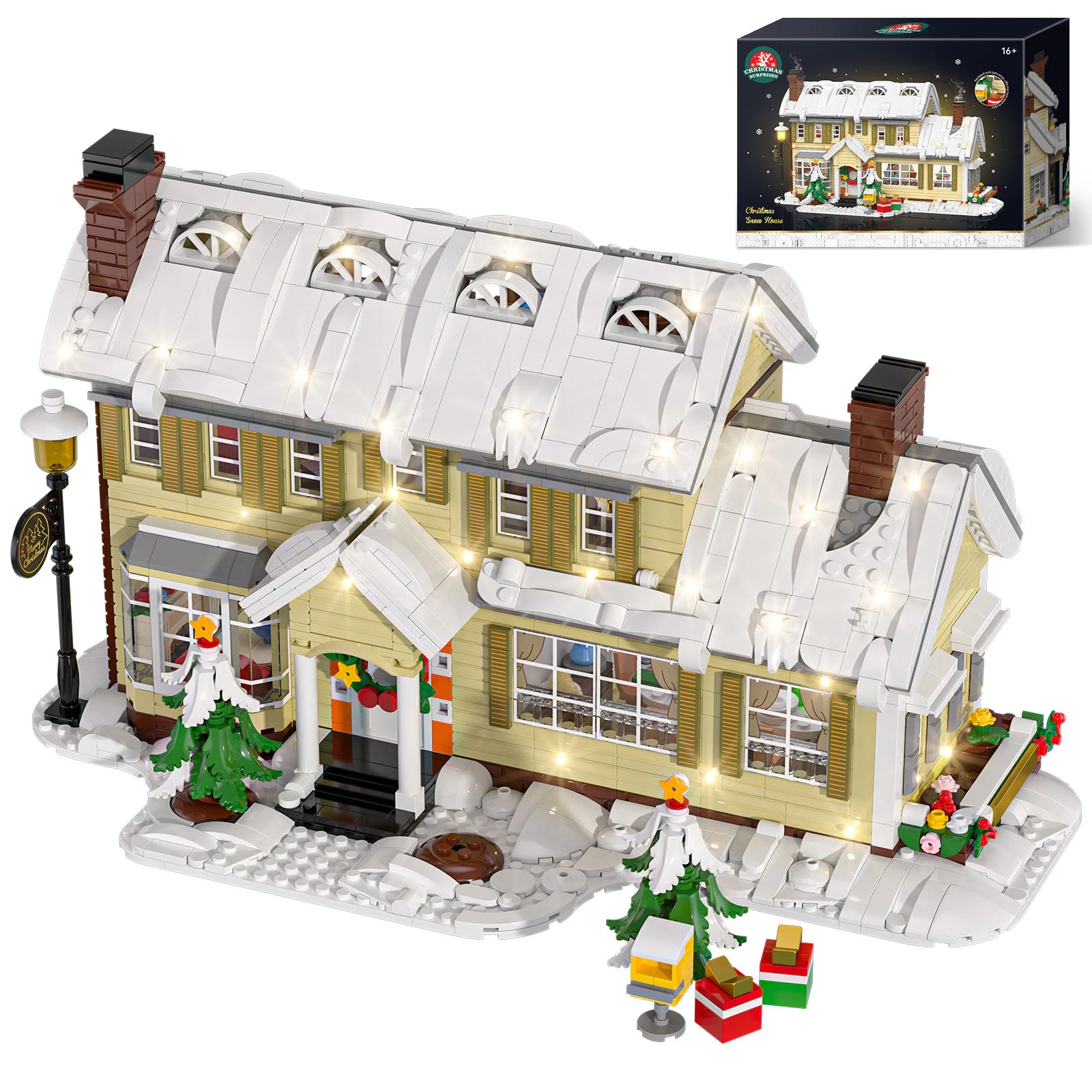 JAKI Christmas Snow Cottage Building Set - image 1
