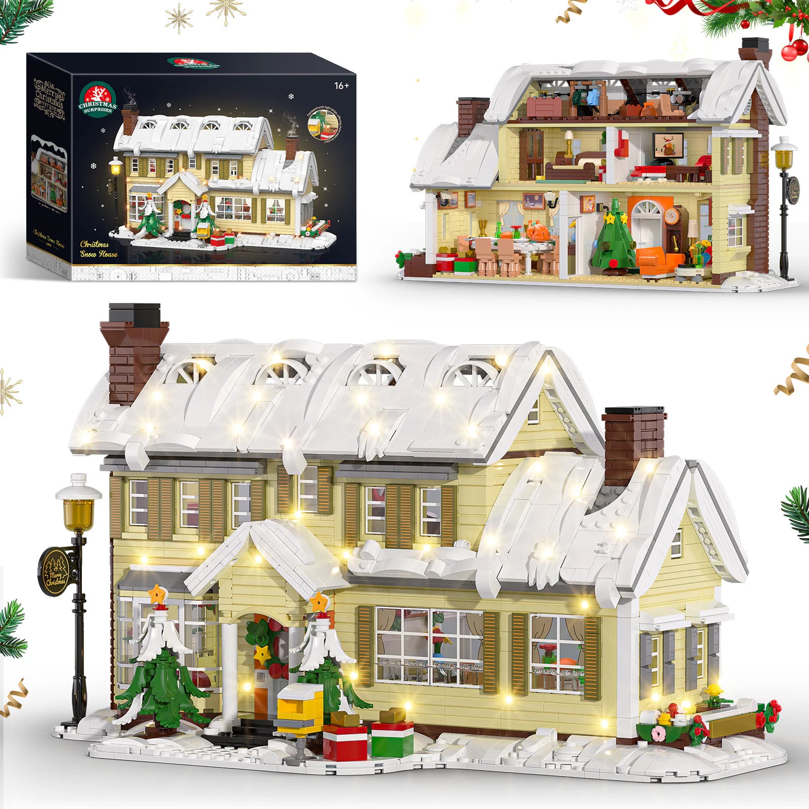 JAKI Christmas Snow Cottage Building Set - image 2