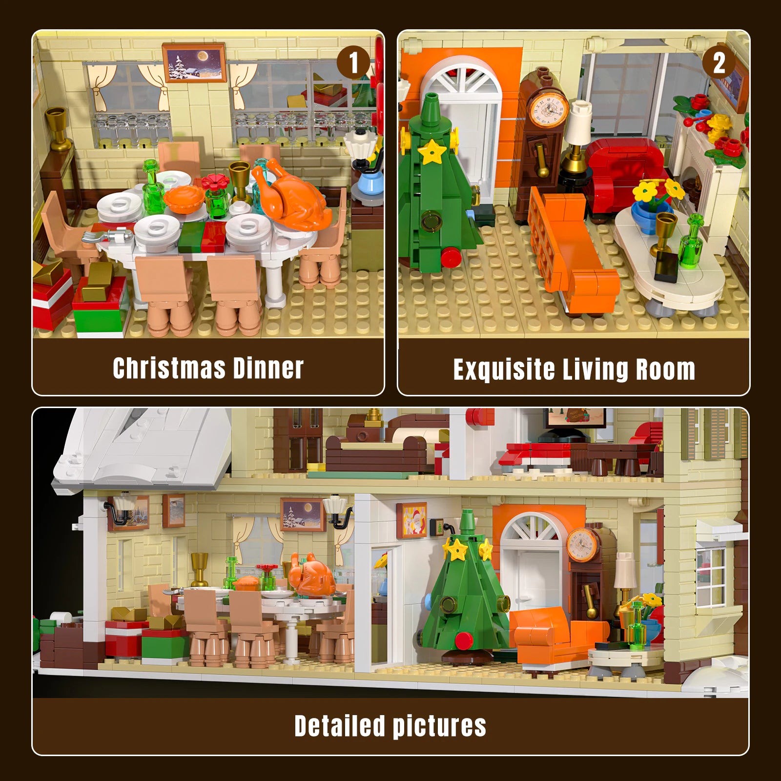 JAKI Christmas Snow Cottage Building Set - image 4