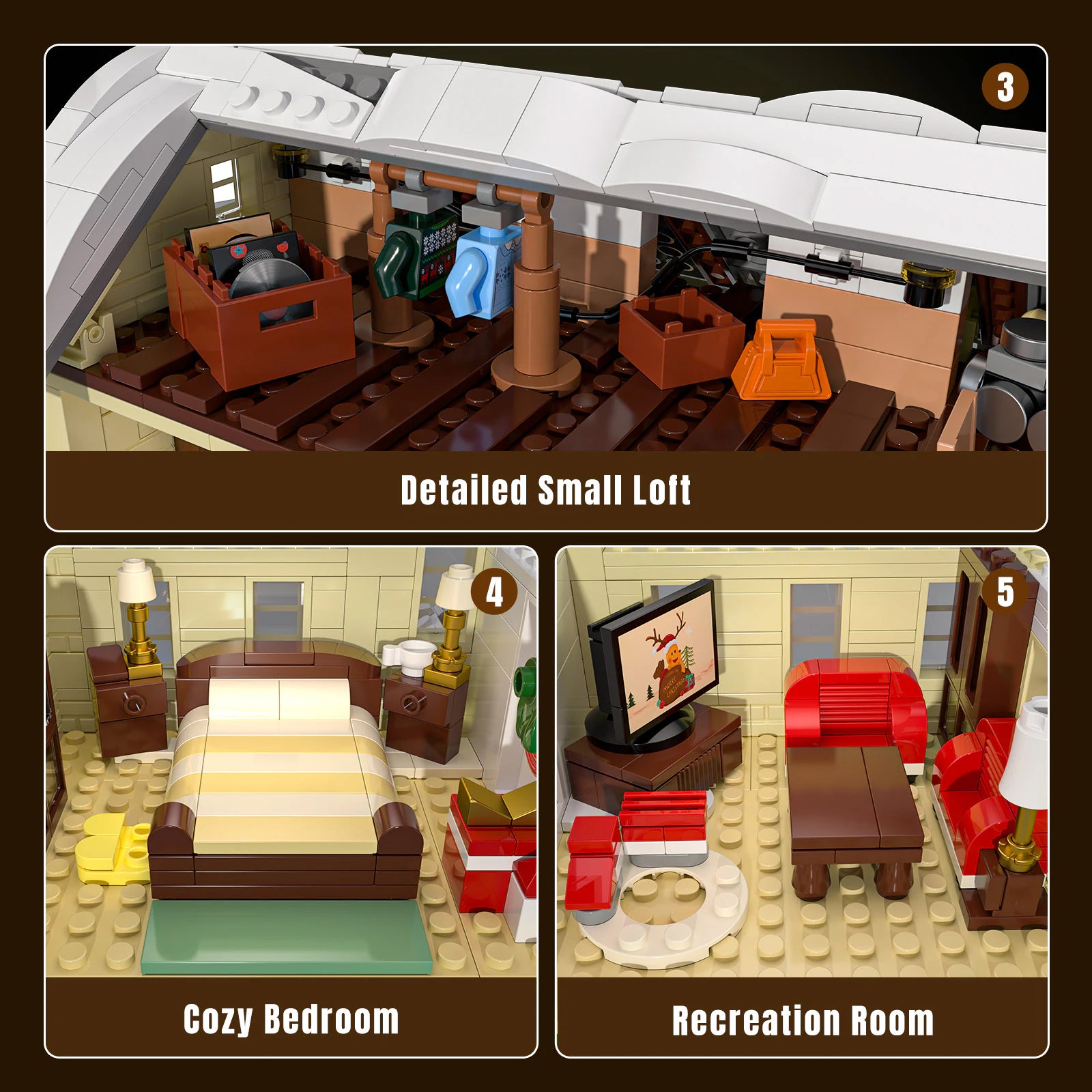 JAKI Christmas Snow Cottage Building Set - image 5