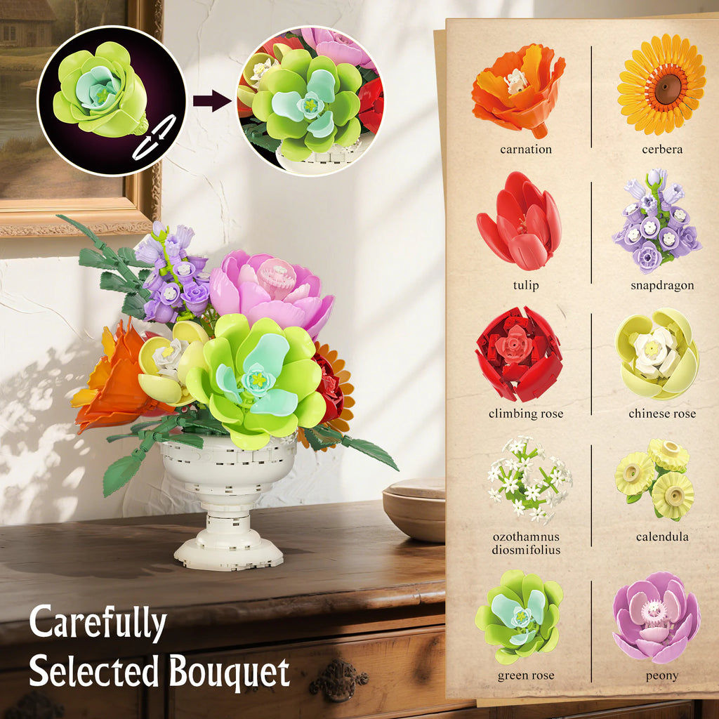 JAKI Elegant Floral Urn Building Set - image 4