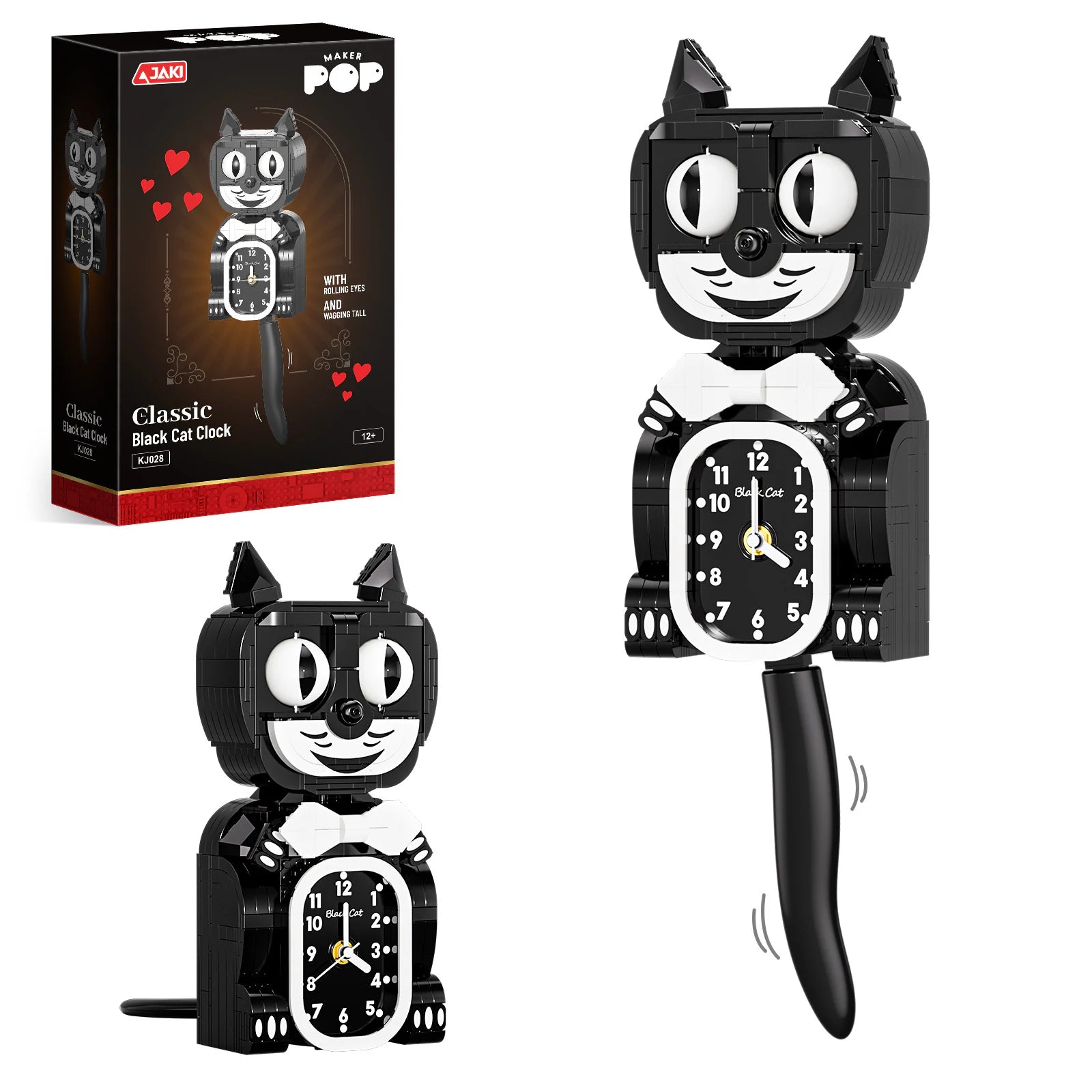 JAKI Classic Black Cat Clock Building Set - image 2
