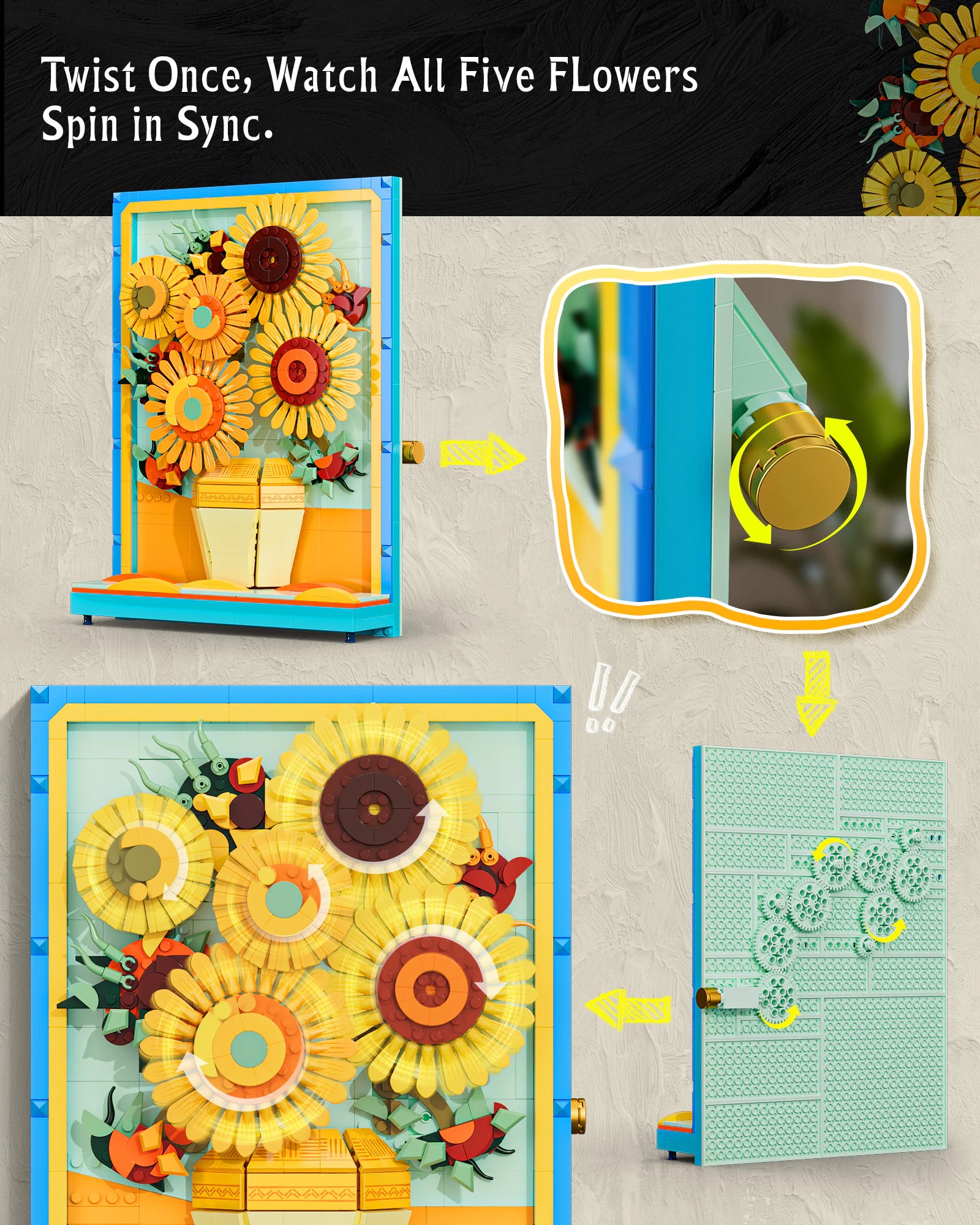 JAKI Sunflower Bouquet Building Set - image 7