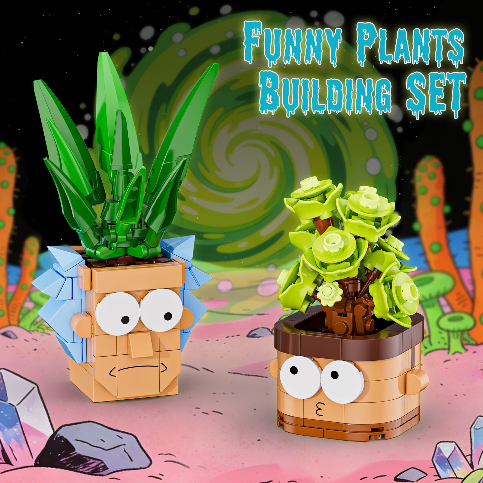 JAKI Whimsical Potted Plants Building Set - image 3