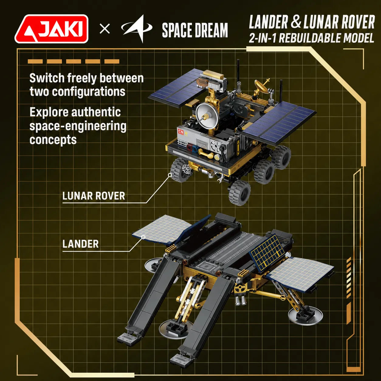 Solar-Powered Lunar Rover Building Set