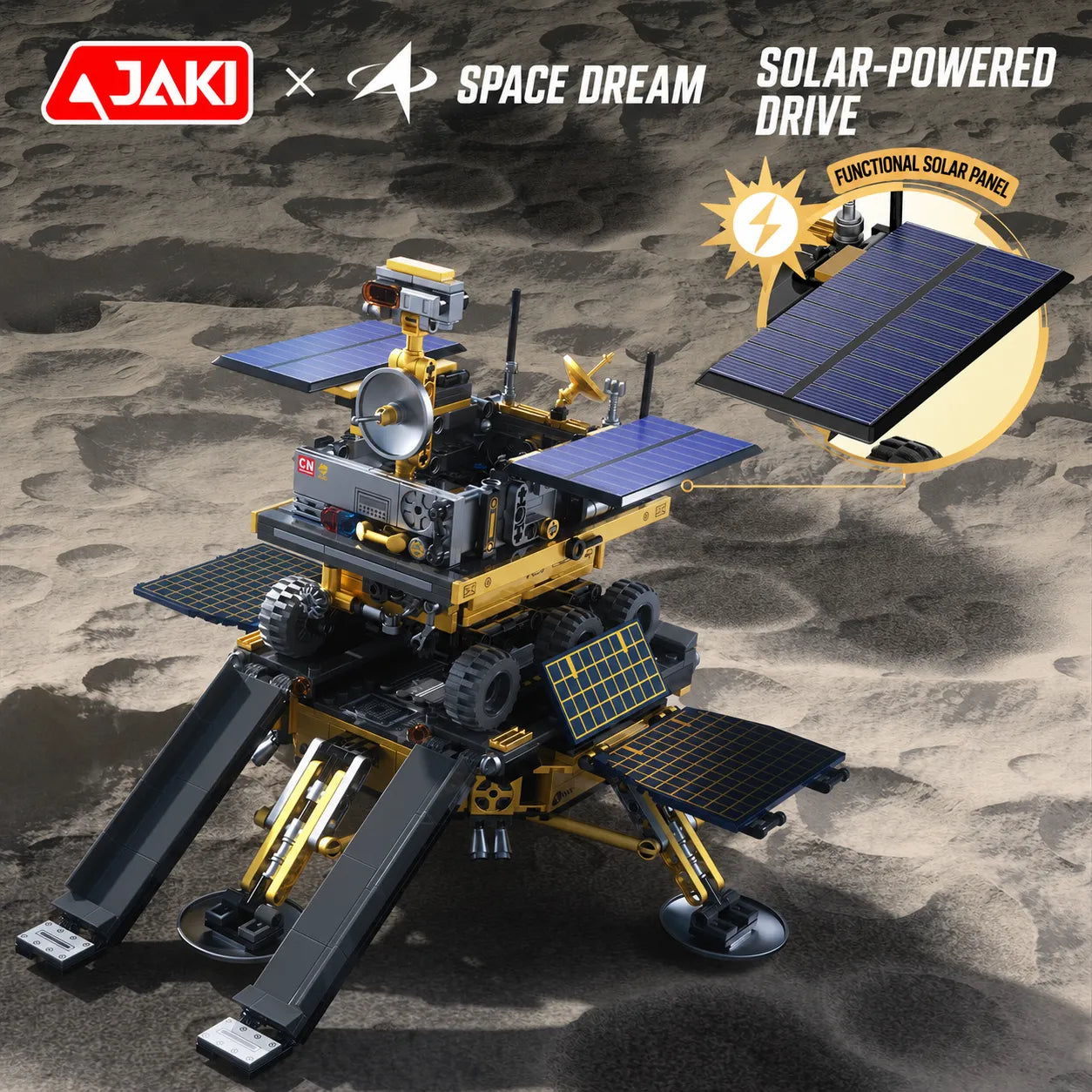 Solar-Powered Lunar Rover Building Set