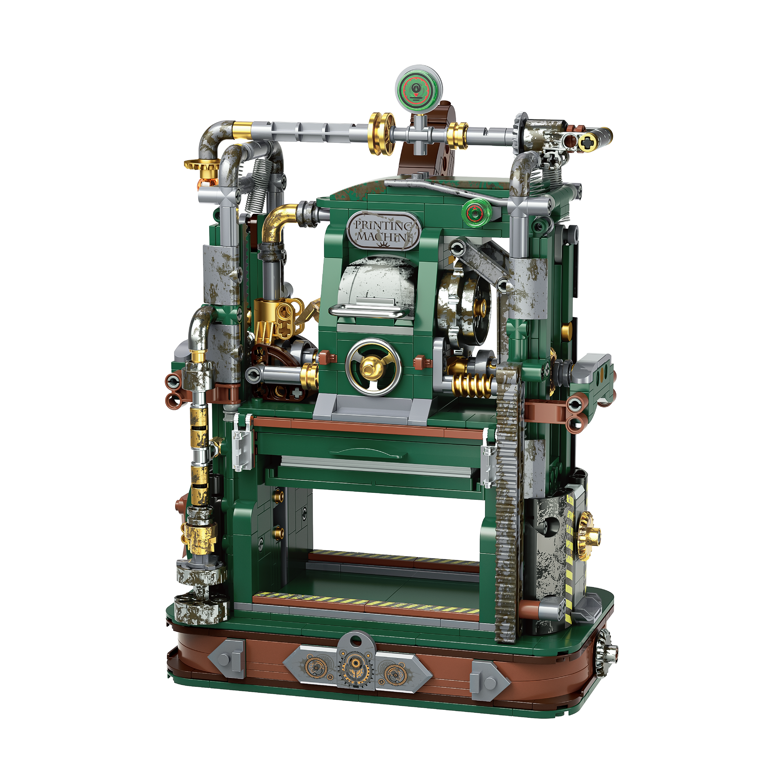 JAKI Vintage Printing Press Steampunk Building Set 826 Pcs