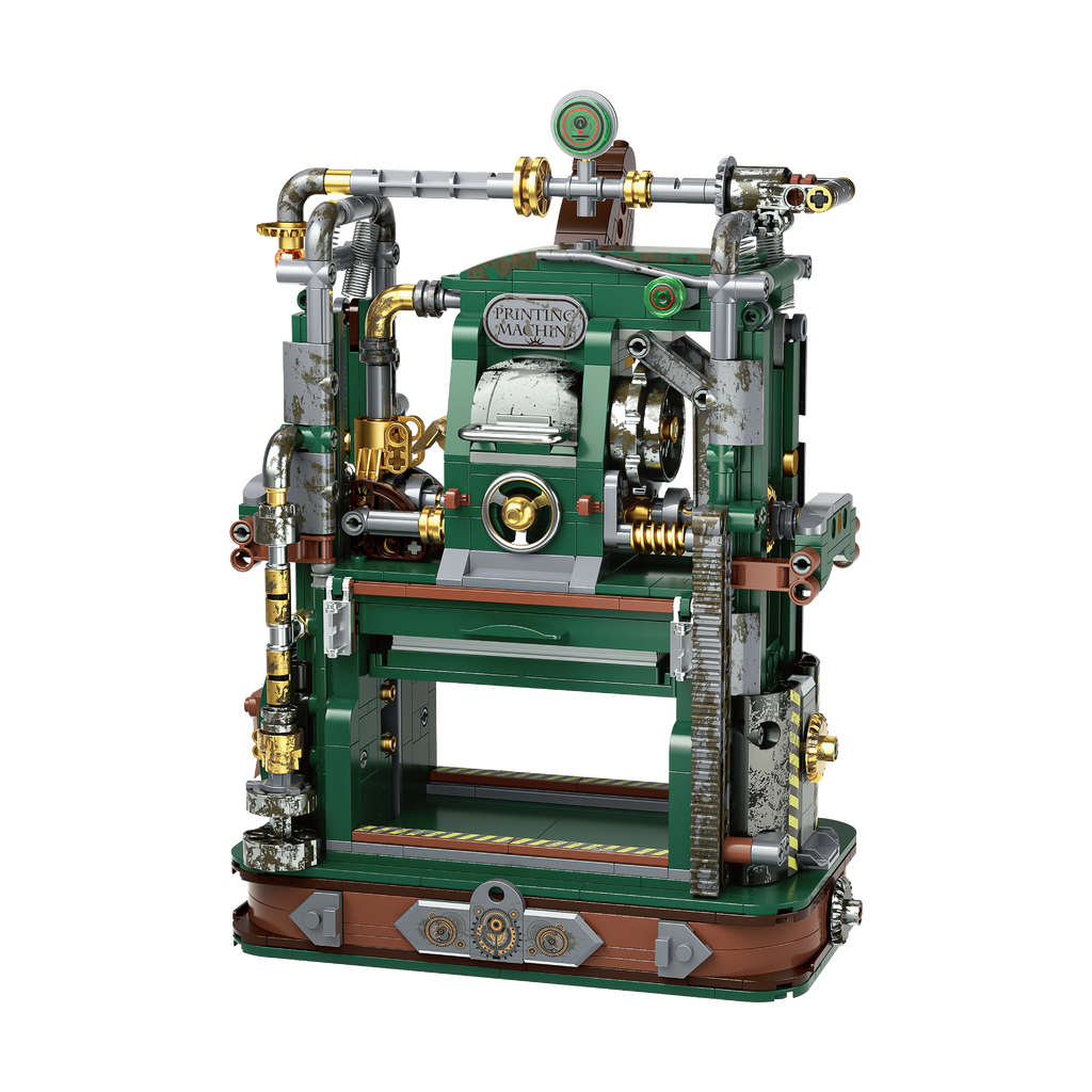 JAKI Vintage Printing Press Steampunk Building Set 826 Pcs
