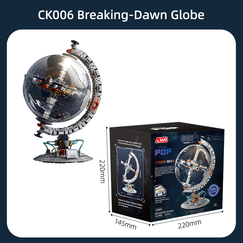 JAKI Space Dawn Globe Building Set 800 Pcs